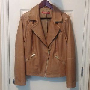 Marina Rinaldi Plus Size 16 Leather Moto Jacket - orig. $895.00
